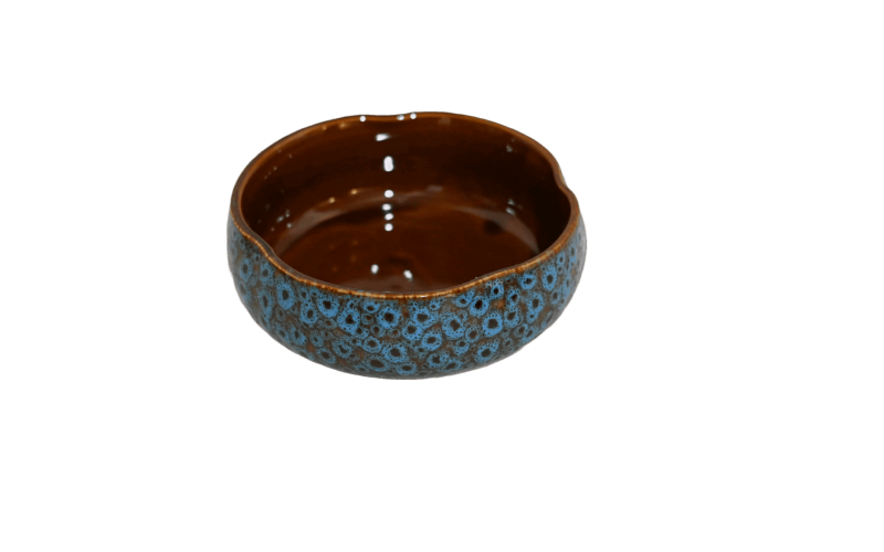 12. Keramisk hundeskål - blå