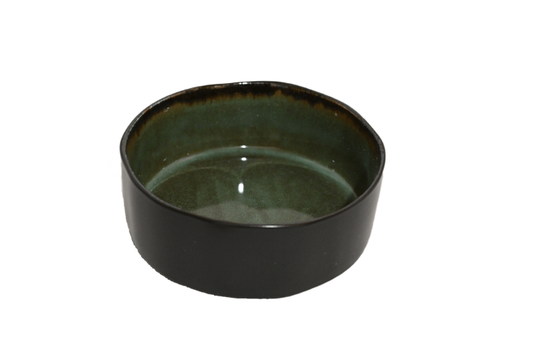 17. Keramisk hundeskål - Grøn